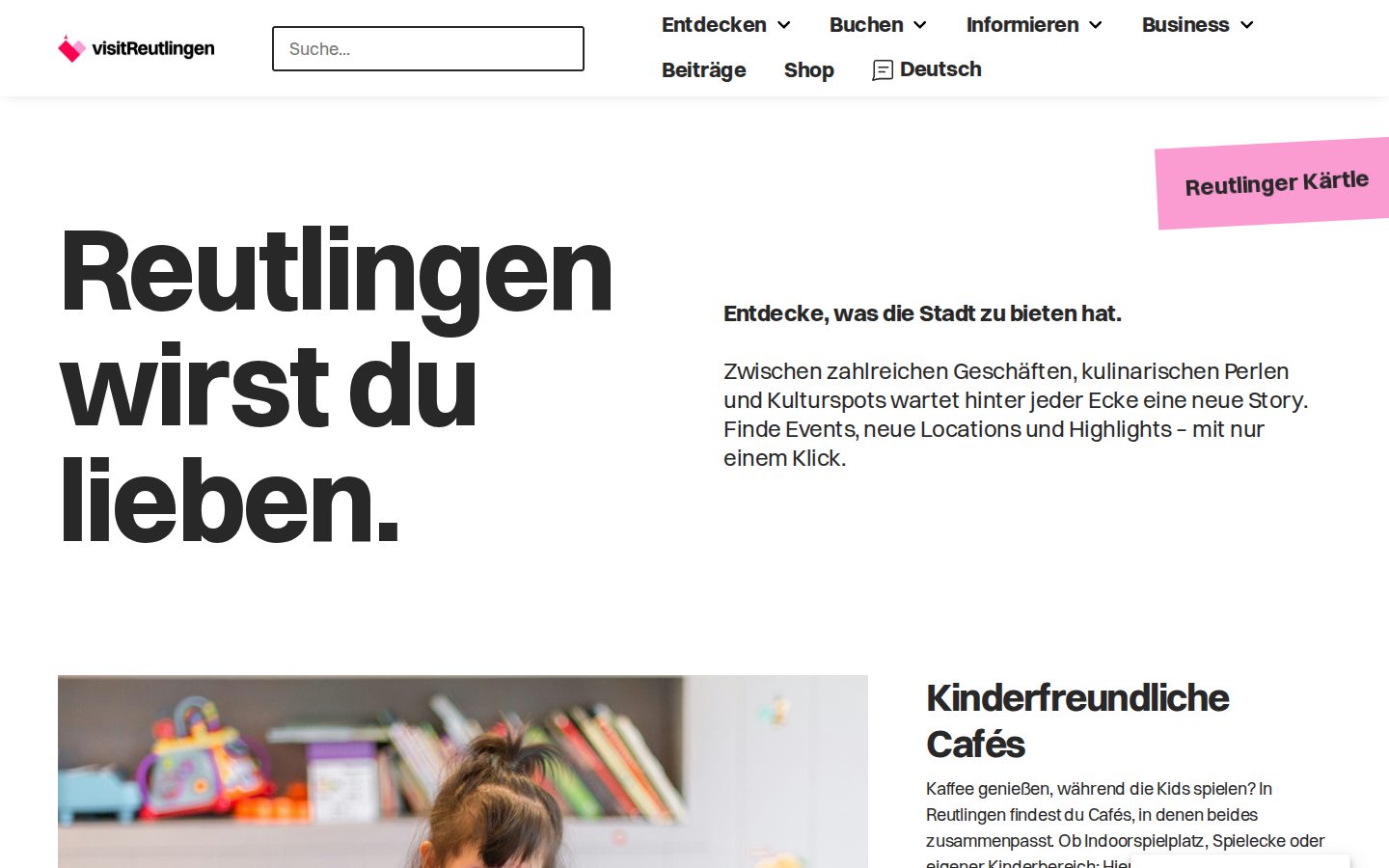 Startseite von visitreutlingen.de